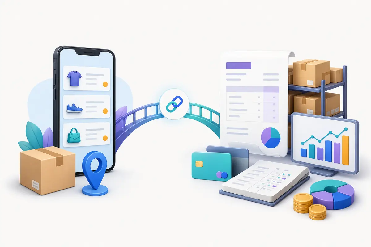 پل ارتباطی میان مدیریت سفارش فروشگاه اینترنتی و حسابداری، موجودی و گزارش مالی
